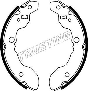 Trusting 111.241 - Комплект тормозных колодок, барабанные autosila-amz.com