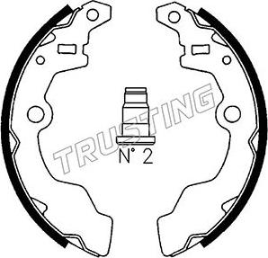 Trusting 111.236 - Комплект тормозных колодок, барабанные autosila-amz.com