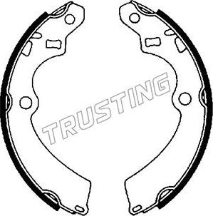 Trusting 111.233 - Комплект тормозных колодок, барабанные autosila-amz.com
