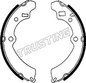 Trusting 111.232 - Комплект тормозных колодок, барабанные autosila-amz.com