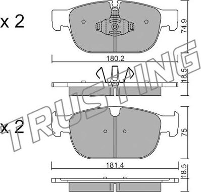 Trusting 1120.0 - Тормозные колодки, дисковые, комплект autosila-amz.com