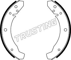 Trusting 124.250 - Комплект тормозных колодок, барабанные autosila-amz.com