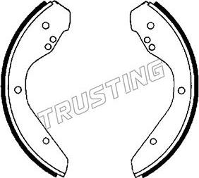 Trusting 124.251 - Комплект тормозных колодок, барабанные autosila-amz.com
