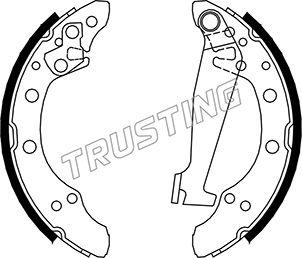 Trusting 124.284 - Комплект тормозных колодок, барабанные autosila-amz.com