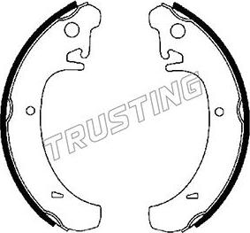 Trusting 122.004 - Комплект тормозных колодок, барабанные autosila-amz.com