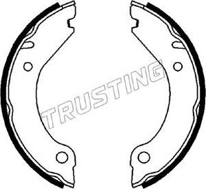 Trusting 127.267 - Комплект тормозов, ручник, парковка autosila-amz.com