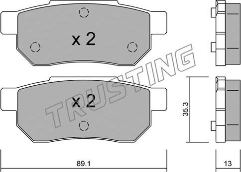 Trusting 173.0 - Тормозные колодки, дисковые, комплект autosila-amz.com