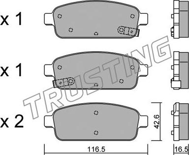 AM GENERAL 13404405 - Тормозные колодки, дисковые, комплект autosila-amz.com