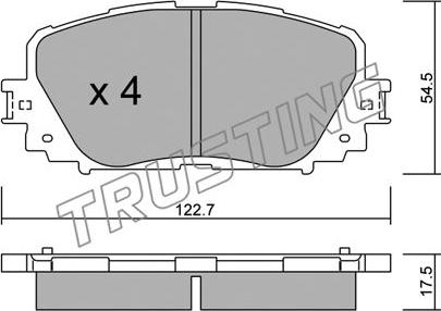 Trusting 836.0 - Тормозные колодки, дисковые, комплект autosila-amz.com