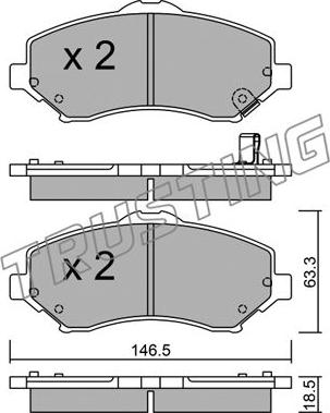 Magneti Marelli T1815MM - Тормозные колодки, дисковые, комплект autosila-amz.com