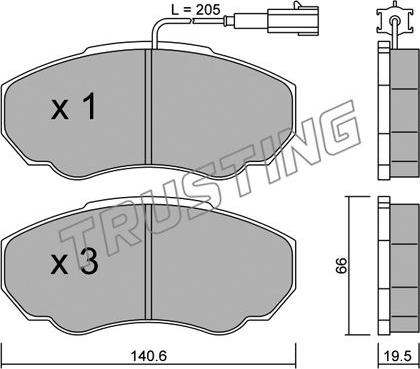 Textar 41100 19,3 25 - Тормозные колодки, дисковые, комплект autosila-amz.com