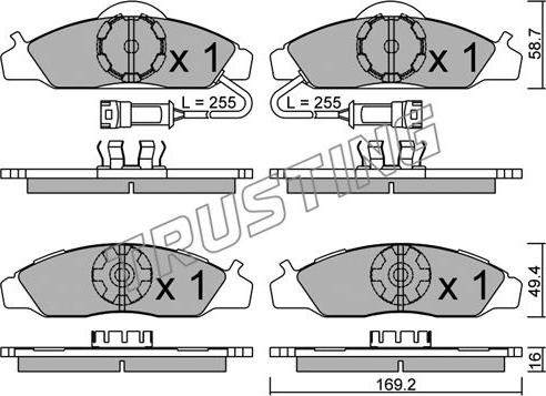 Trusting 377.0 - Тормозные колодки, дисковые, комплект autosila-amz.com