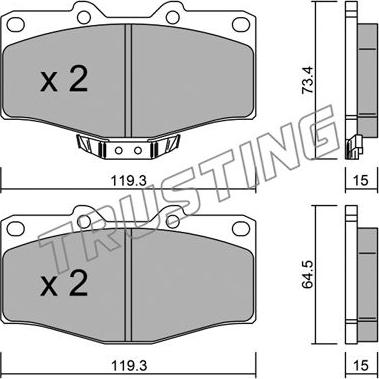 DJ Parts BP1403 - Тормозные колодки, дисковые, комплект autosila-amz.com