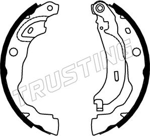 Trusting 253.753 - Комплект тормозных колодок, барабанные autosila-amz.com