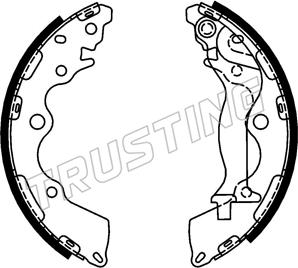 Trusting 253.739 - Комплект тормозных колодок, барабанные autosila-amz.com