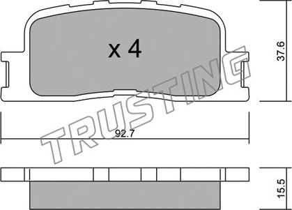 Trusting 769.0 - Тормозные колодки, дисковые, комплект autosila-amz.com