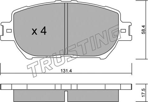 Trusting 767.0 - Тормозные колодки, дисковые, комплект autosila-amz.com