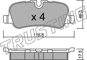 Trusting 710.0 - Тормозные колодки, дисковые, комплект autosila-amz.com