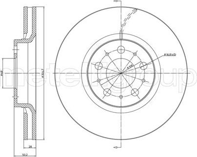 Trusting DF554 - Тормозной диск autosila-amz.com