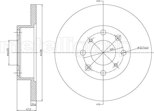 Trusting DF018 - Тормозной диск autosila-amz.com