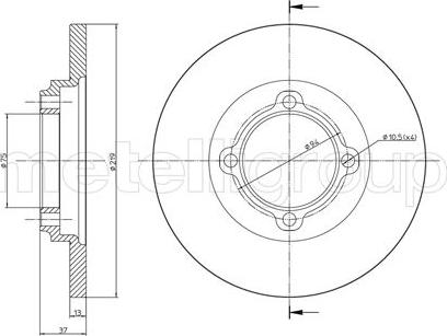 Trusting DF119 - Тормозной диск autosila-amz.com