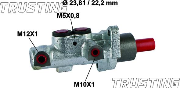 Trusting PF614 - Главный тормозной цилиндр autosila-amz.com