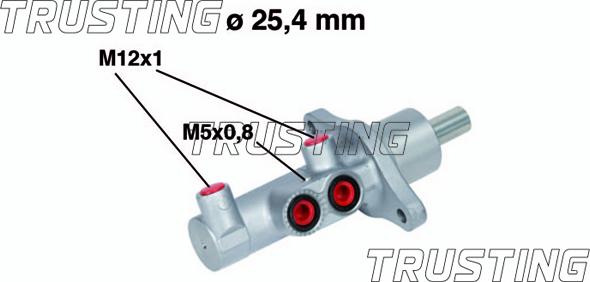 Trusting PF801 - Главный тормозной цилиндр autosila-amz.com