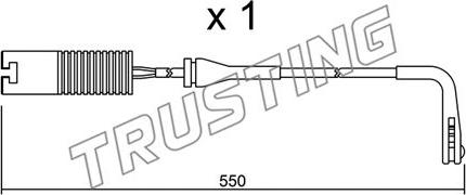 Trusting SU.092 - Сигнализатор, износ тормозных колодок autosila-amz.com