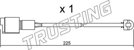 Trusting SU.075 - Сигнализатор, износ тормозных колодок autosila-amz.com