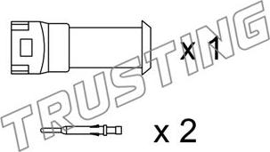 Trusting SU.077K - Сигнализатор, износ тормозных колодок autosila-amz.com