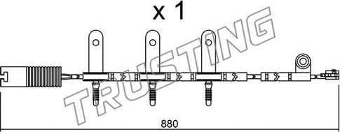 Trusting SU.149 - Сигнализатор, износ тормозных колодок autosila-amz.com