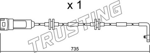 Trusting SU.144 - Сигнализатор, износ тормозных колодок autosila-amz.com