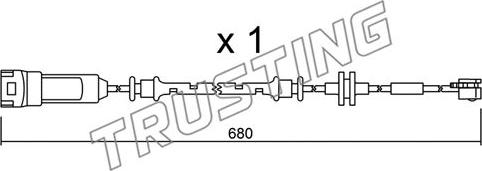 Trusting SU.145 - Сигнализатор, износ тормозных колодок autosila-amz.com