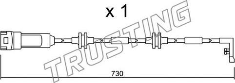 Trusting SU.143 - Сигнализатор, износ тормозных колодок autosila-amz.com