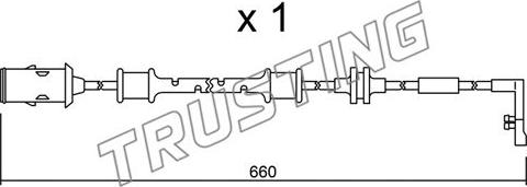 Trusting SU.142 - Сигнализатор, износ тормозных колодок autosila-amz.com