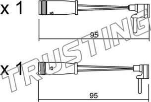 Trusting SU.159K - Сигнализатор, износ тормозных колодок autosila-amz.com