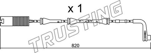 Trusting SU.151 - Сигнализатор, износ тормозных колодок autosila-amz.com