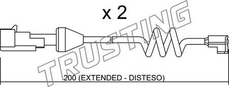 Trusting SU.165K - Сигнализатор, износ тормозных колодок autosila-amz.com