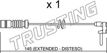 Trusting SU.161 - Сигнализатор, износ тормозных колодок autosila-amz.com