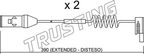 Trusting SU.167K - Сигнализатор, износ тормозных колодок autosila-amz.com