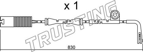 Trusting SU.104 - Сигнализатор, износ тормозных колодок autosila-amz.com