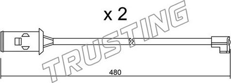 Trusting SU.101K - Сигнализатор, износ тормозных колодок autosila-amz.com