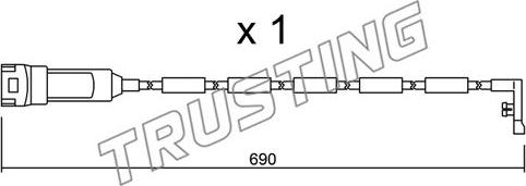 Trusting SU.108 - Сигнализатор, износ тормозных колодок autosila-amz.com