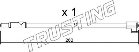 Trusting SU.116 - Сигнализатор, износ тормозных колодок autosila-amz.com