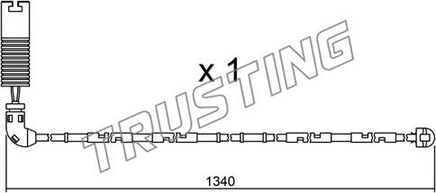 Trusting SU.113 - Сигнализатор, износ тормозных колодок autosila-amz.com