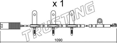 Trusting SU.189 - Сигнализатор, износ тормозных колодок autosila-amz.com