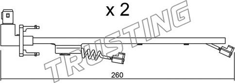 Trusting SU.184K - Сигнализатор, износ тормозных колодок autosila-amz.com