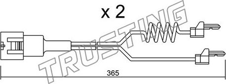 Trusting SU.180K - Сигнализатор, износ тормозных колодок autosila-amz.com