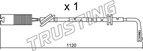 Trusting SU.124 - Сигнализатор, износ тормозных колодок autosila-amz.com