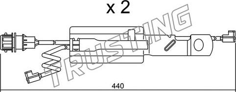 Trusting SU.179K - Сигнализатор, износ тормозных колодок autosila-amz.com